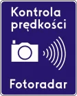 Znak D-51 Automatyczna kontrola prędkości fotoradar - drogowy informacyjny