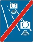Znak D-51b Koniec strefy objętej pomiarem średniej prędkości - fotoradar pomiar odcinkowy - drogowy informacyjny