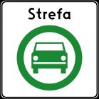Znak D-54 Strefa czystego transportu - drogowy informacyjny