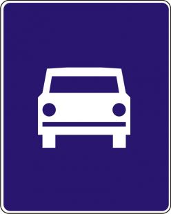 Znak D-7 Droga ekspresowa - drogowy informacyjny