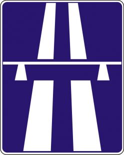 Znak D-9 Autostrada - drogowy informacyjny