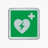 Znak drogowy ewakuacyjny - Defibrylator (AED) - Defibrylator AED w pracy – czy pracodawca musi zapewnić taki sprzęt?