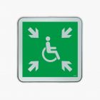 Znak drogowy ewakuacyjny - Miejsce zbiórki do ewakuacji dla osób niepełnosprawnych
