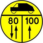 Znak drogowy wojskowy W-4 Klasa obciążenia mostu o ruchu dwukierunkowym dla pojazdów kołowych