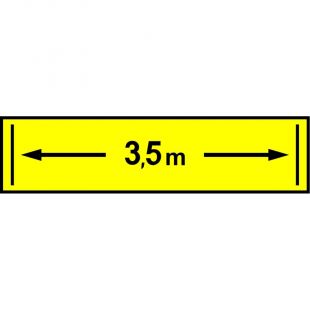 Znak drogowy wojskowy W-6 Szerokość mostu lub środka przeprawowego