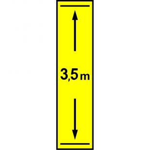 Znak drogowy wojskowy W-7 Wysokość skrajni pionowej na moście lub w tunelu