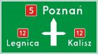 Znak E-1 Tablica przeddrogowskazowa - drogowy kierunku miejscowości
