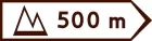 Znak E-11-3 Drogowskaz do pasma górskiego - drogowy kierunku miejscowości