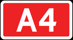 Znak E-15c Tablica numeru autostrady