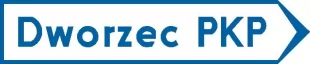 Znak E-6a-2 Drogowskaz do dworca kolejowego - drogowy kierunku miejscowości