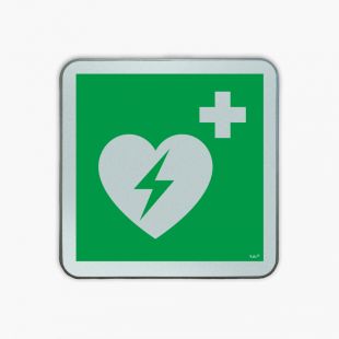 Znak ewakuacyjny - Defibrylator (AED) - blaszany