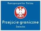Znak F-1 Przejście graniczne - drogowy uzupełniający