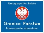 Znak F-2 Granica państwa - drogowy uzupełniający