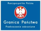 Znak F-2 Granica państwa - drogowy uzupełniający