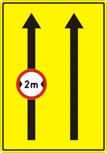 Znak F-22 Zabroniony ruch pojazdów określonych symbolem znaku zakazu - drogowy uzupełniający