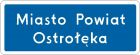 Znak F-3c Znak wjazdu do województwa, powiatu, gminy - drogowy uzupełniający