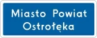 Znak F-3c Znak wjazdu do województwa, powiatu, gminy - drogowy uzupełniający