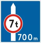 Znak F-5 Uprzedzenie o znaku - drogowy uzupełniający