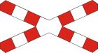 Znak G-3 Krzyż św. Andrzeja przed przejazdem kolejowym jednotorowym - drogowy przed przejazdami kolejowymi