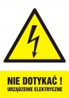 Znak Nie dotykać! Urządzenie elektryczne