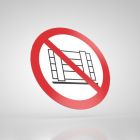 Znak podłogowy, naklejka BHP - Nie zastawiać