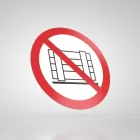 Znak podłogowy, naklejka BHP - Nie zastawiać