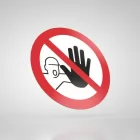 Znak podłogowy, naklejka BHP - Nieupoważnionym wstęp wzbroniony