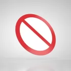 Znak podłogowy, naklejka BHP - Ogólny znak zakazu