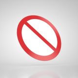 Znak podłogowy, naklejka BHP - Ogólny znak zakazu - Znaki zakazu przy maszynach w miejscu pracy