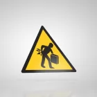 Znak podłogowy, naklejka BHP - Uwaga! Ciężar