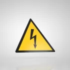 Znak podłogowy, naklejka BHP - Uwaga! Niebezpieczeństwo porażenia prądem