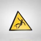 Znak podłogowy, naklejka BHP - Uwaga! Niebezpieczeństwo upadku