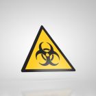 Znak podłogowy, naklejka BHP - Uwaga! Skażenie biologiczne