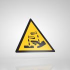 Znak podłogowy, naklejka BHP - Uwaga! Substancje żrące