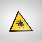 Znak podłogowy, naklejka BHP - Uwaga! Wiązka laserowa