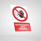 Znak podłogowy, naklejka BHP z opisem - Nieupoważnionym wstęp wzbroniony