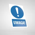 Znak podłogowy, naklejka BHP z opisem - Ogólny znak nakazu