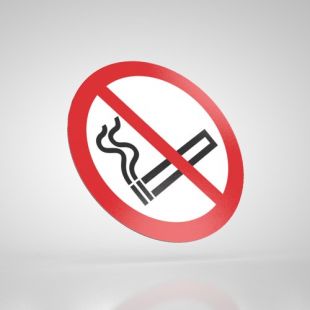 Znak podłogowy, naklejka BHP - Zakaz palenia