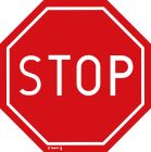 Znak podłogowy, naklejka - STOP