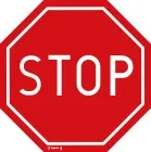 Znak podłogowy, naklejka - STOP