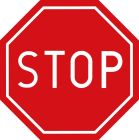 Znak podłogowy, naklejka - STOP