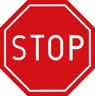 Znak podłogowy, naklejka - STOP
