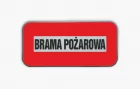 Znak przeciwpożarowy - Brama pożarowa - blaszany