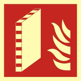 Znak przeciwpożarowy - Ściana oddzielenia przeciwpożarowego ŚOP