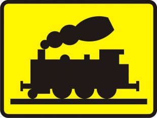 Znak T-10 Tabliczka wskazująca bocznicę kolejową lub tor o podobnym charakterze - drogowy