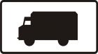 Znak T-23b Tabliczka wskazująca samochody ciężarowe, pojazdy specjalne, powyżej 3,5 t, oraz ciągniki sam. - drogowy