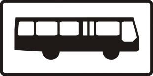 Znak T-23f Tabliczka wskazująca autobusy - drogowy