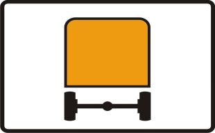 Znak T-23h Tabliczka wskazująca pojazdy z materiałami niebezpiecznymi - drogowy