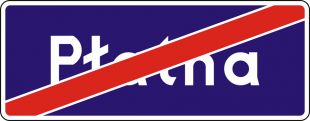 Znak T-28a Tabliczka oznacza koniec drogi, że za przejazd którą pobierana jest opłata - drogowy