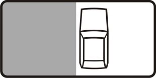 Znak T-30a Tabliczka wskazująca postój całego pojazdu na chodniku równolegle do krawężnika - drogowy